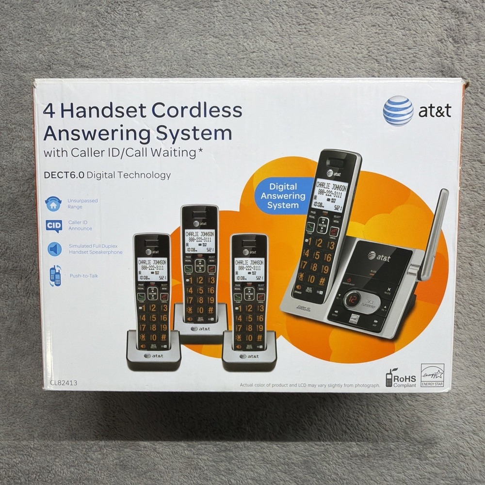 AT&T CL82513 (4) Handset Cordless Answering System Caller ID & Call Waiting